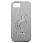 Brushed metal look Horse