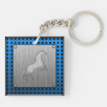 Brushed metal look Horse