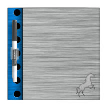 Brushed metal look Horse
