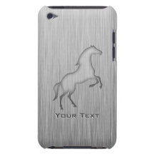 Brushed metal look Horse Case-Mate iPod Touch Case