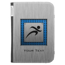 Brushed Metal look Running Kindle Folio Case