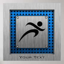 Brushed Metal look Running Poster