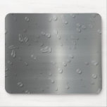 brushed metal waterdrops mousepads