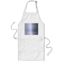 Brushed Silver Metal Textured Apron