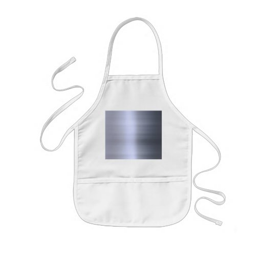 Brushed Silver Metal Textured Apron