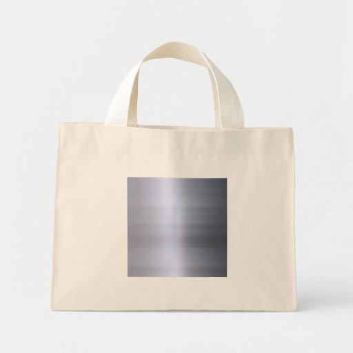 Brushed Silver Metal Textured Canvas Bags