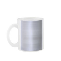 Brushed Silver Metal Textured Coffee Mugs