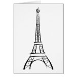 Brushstroke Eiffel Tower Card