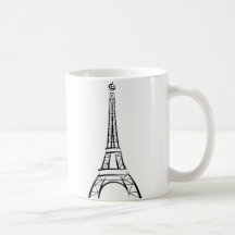 Brushstroke Eiffel Tower Coffee Mug