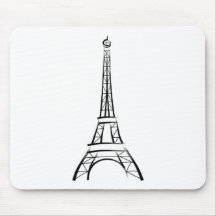 Brushstroke Eiffel Tower Mousemats