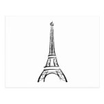 Brushstroke Eiffel Tower Postcard