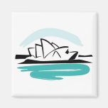 Brushstroke Sydney Destination Refrigerator Magnet