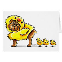 Brussels Griffon Chick Easter Card