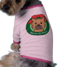 Brussels Griffon Christmas Dog T Shirt