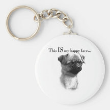 Brussels Griffon Happy Face Keychains