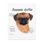 Brussels Griffon (smooth) History Design postcards