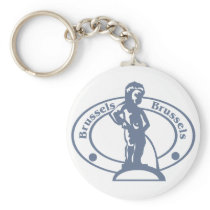 Brussels Stamp Keychain