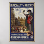 Brussels Vintage Travel Poster Ad Retro Prints