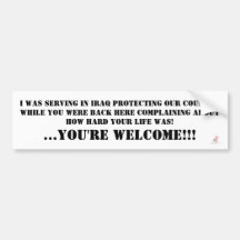 Brutal Muse "Serving In Iraq" Bumper Sticker
