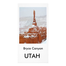 Bryce Canyon Spire near Sunset Point in Utah, B... Customized Photo Card