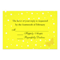 Bubble Butterfly RSVP Card - Yellow invitations