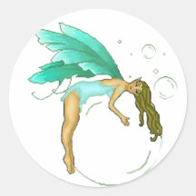 Bubble Fairy Round Sticker