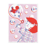 Bubble, Girl! Postcard