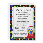 Bubble Gum Party invitations