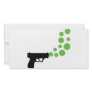 bubble gun with bubbles icon photo card