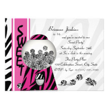 Bubblegum Stripes/ Pink Custom Invite