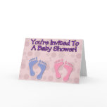 Bubbles and Feet Baby Shower Invitation cards