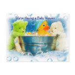 Bubbles Baby Shower Invitations Postcard