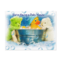 Bubbles Baby Shower Invitations Postcard