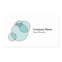 Bubbles - Light Blue Green Business Card Templates