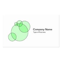 Bubbles - Mint Green Business Cards