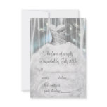 Bubbles Party Dress White Quinceaera RSVP Invitations
