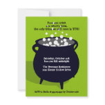 Bubbling cauldron ghoulish green Halloween party Custom Announcements
