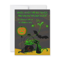 Bubbling Cauldron Halloween Party Invitation