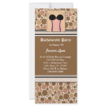 Bubbly Brown Bachelorette Party Invitation rack cards