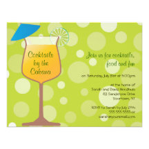 Bubbly Umbrella Drinks Party Invitation