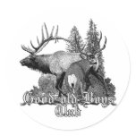 Buck and bull wildlife stickers