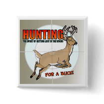 Buck Hunting Button