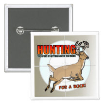 Buck Hunting Button