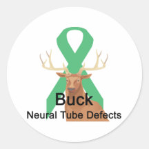 Buck-Neural-Tube-Defects Round Sticker