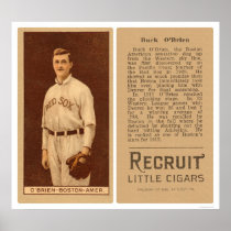 Buck O'Brien Red Sox Baseball 1912 Posters
