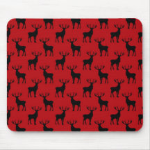 Buck Pattern on Red Mousepads