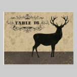 Buck Silhouette Table Card Postcard postcards