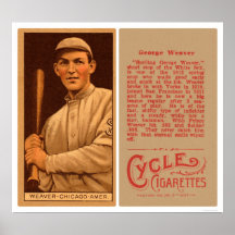 Buck Weaver White Sox Baseball 1912 Posters