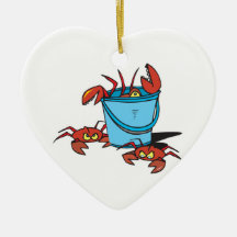 bucket of crabs christmas ornament