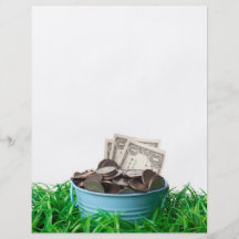 Bucket of money personalized flyer